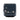 A bage and soner alarm clock in silver and blue leather view of back buttons