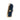A bage and soner alarm clock in brass and blue leather side view