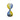 A hourglass also called a sandglass in two colors mixed yellow and light blue