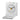 A Braun BC05W travel alarm clock in white showing right side