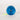 A one drop brand yoyo in anodized blue aluminum front view