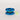 A one drop brand yoyo in anodized blue aluminum flat view