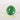 A one drop brand yoyo in anodized green aluminum front view