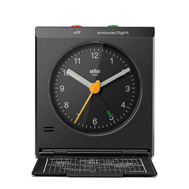 BC05B Braun Classic travel Analogue Alarm Clock in Black