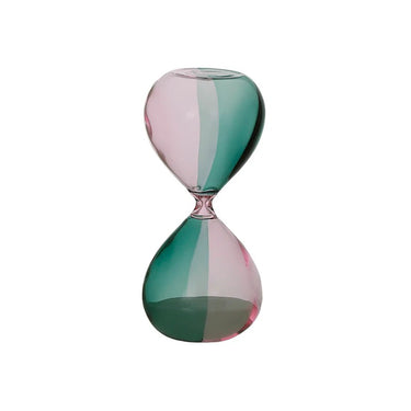 Bicolor Hourglass 10 Minutes in Pink and Turquoise