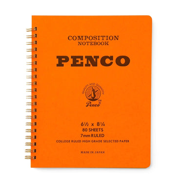 Penco Composition Coil Notebook/ Large in Orange