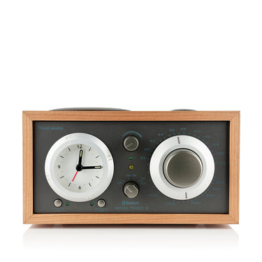 Model Three BT Alarm Clock Radio  by Tivoli Audio in Cherry / Metallic Taupe