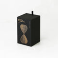 A photo of a black and gold gift box for a bicolor 5 min hourglass 
