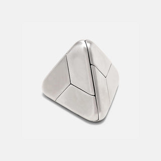 A craighill tetra metal puzzle in stainless steel. 