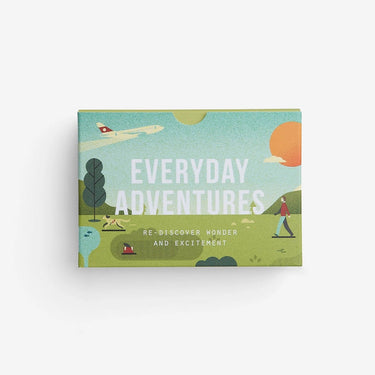 Deck of cards titled 'Everyday Adventures' with a colorful illustration on a white background
