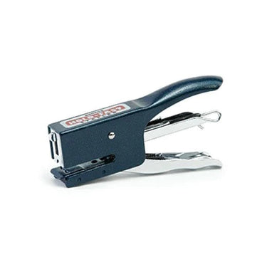 Blue penco stapler on a white background