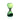 3 minute green hourglasson a white background