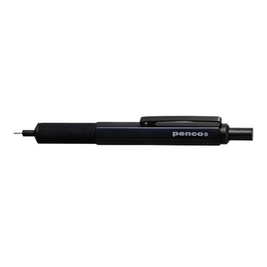 A photo of a Penco black drafting pencil on a white background